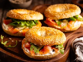 Miniatura: Zamiast kanapek z szynką robię te bajgle....