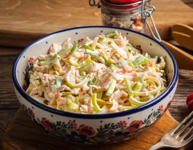 Miniatura: Do tej surówki z pora nie dodaję majonezu....