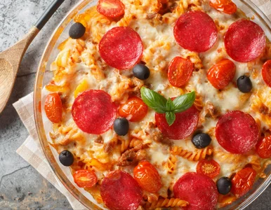 Miniatura: Prosta zapiekanka niczym pizza. Biorę...
