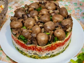 Miniatura: Układam kilka warstw, a na wierzchu daję...