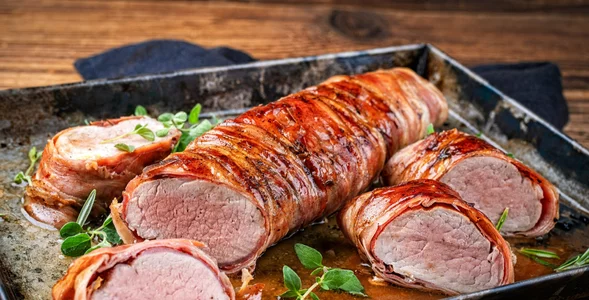 Miniatura: Polędwiczki zawijam w aromatyczne plastry....