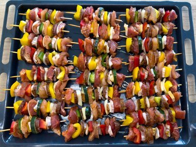 Miniatura: Zimą robię te szaszłyki w piekarniku....