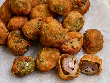 Miniatura: Oliwki smażę w panierce zamiast podawać na...