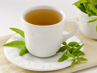 Miniatura: Aromatyczne zioło zalewam gorącą wodą. Ten...