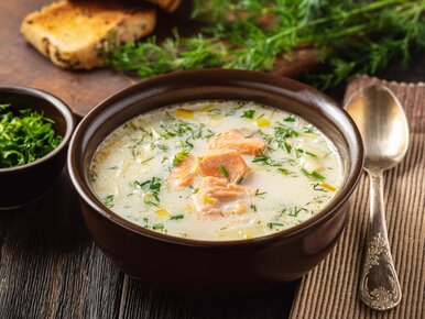 Miniatura: Łososia wrzucam na 3 minuty przed końcem....