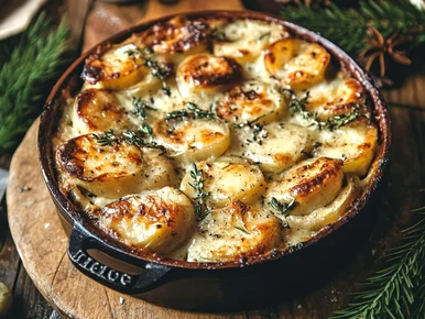 Miniatura: Ziemniaki zalewam aromatycznym sosem....