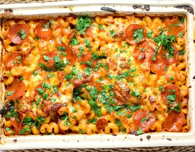 Miniatura: Zamiast pizzy serwuję taką zapiekankę. Ta...