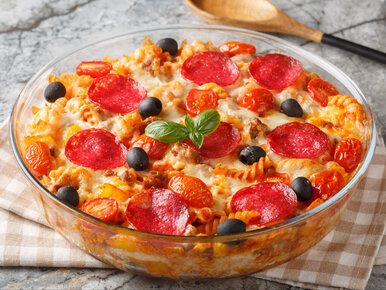 Miniatura: Zamiast pizzy robię to z makaronu....