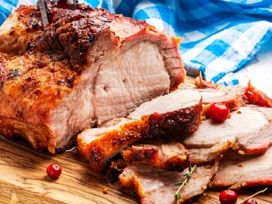 Miniatura: Nacieram schab tą marynatą i piekę. Mięso...