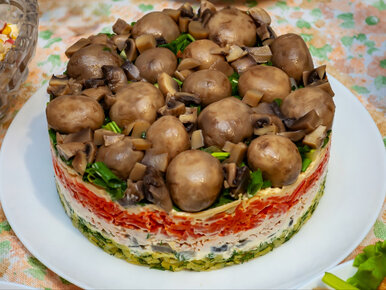 Miniatura: Układam kilka warstw, a na wierzchu daję...