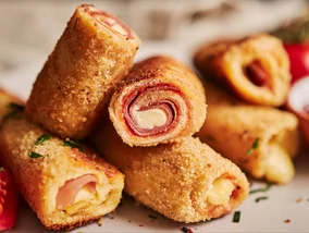 Miniatura: Roladki z szynki i sera panieruj tylko...