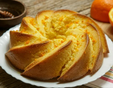 Miniatura: Szybkie, puszyste ciasto o pomarańczowym...