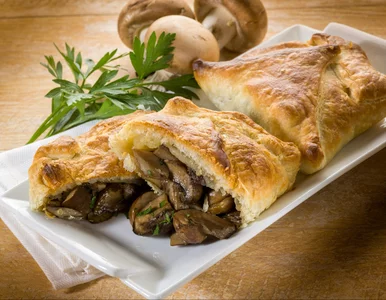Miniatura: Strudel z pieczarkami bez czekania na...