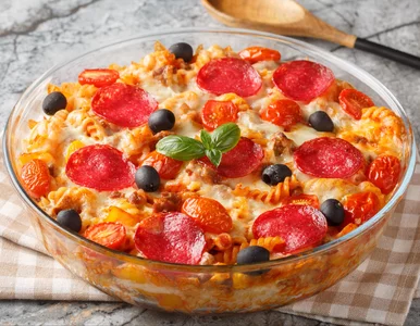 Miniatura: Zamiast pizzy robię to z makaronu....