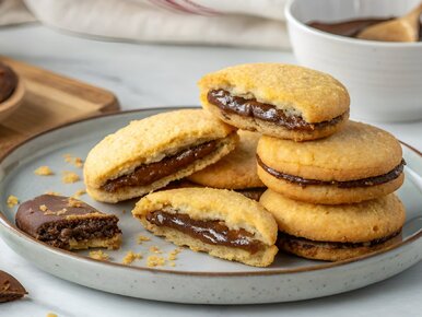 Miniatura: Kruche, chrupiące krążki przekładam słodką...