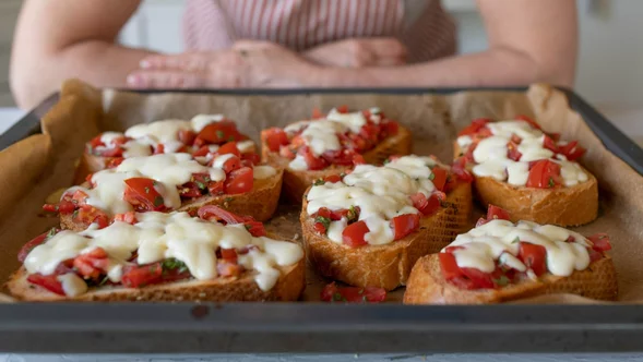 Miniatura: Leciutkie kanapeczki we włoskim stylu. To...