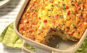 Miniatura: Ścieram ziemniaki i kroję szynkę. Ta...