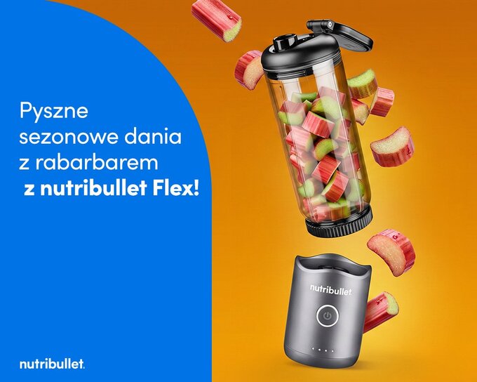 Pyszne sezonowe dania z&nbsp;rabarbarem z&nbsp;nutribullet Flex&ndash; infografika