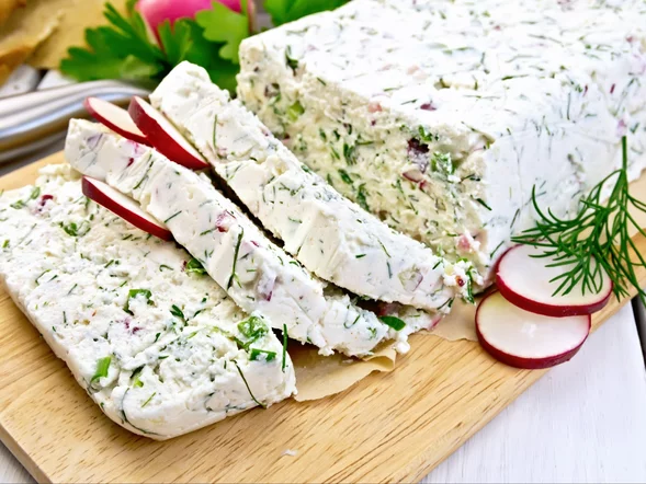 Miniatura: Elegancki blok śniadaniowy z twarogu...