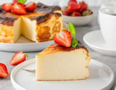 Miniatura: Wyjątkowy, puszysty sernik bez spodu. Nie...