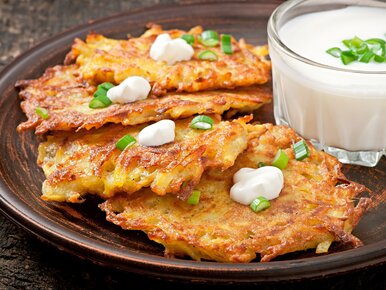 Miniatura: Placki ziemniaczane na grubych oczkach....