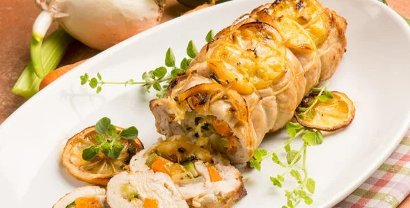 Miniatura: Delikatne, zdrowe mięso roluję z...