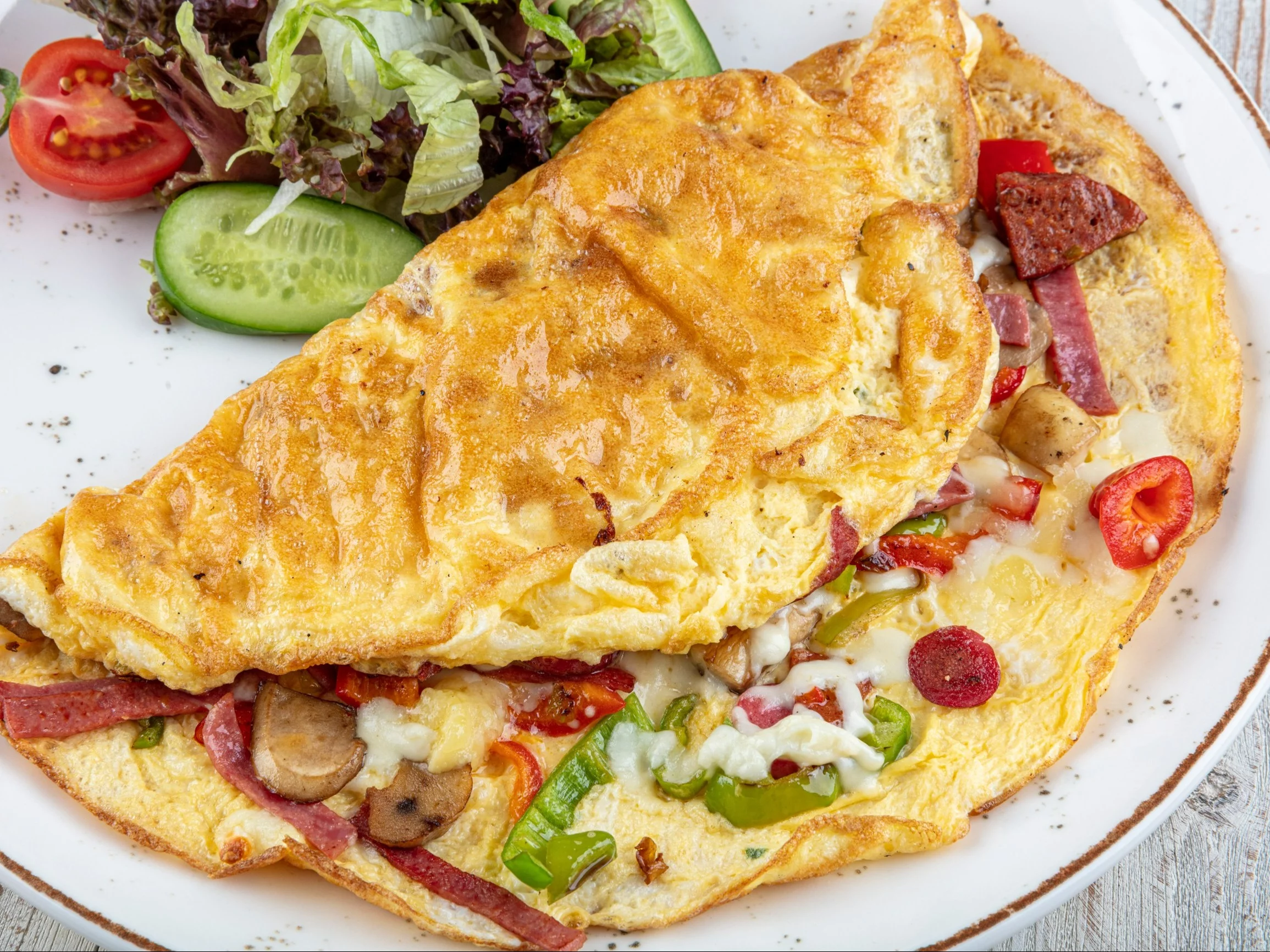 Omlet z pieczarkami