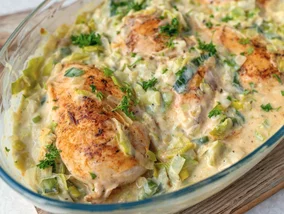 Miniatura: Pierś kurczaka duszę w lekkim sosie. To...