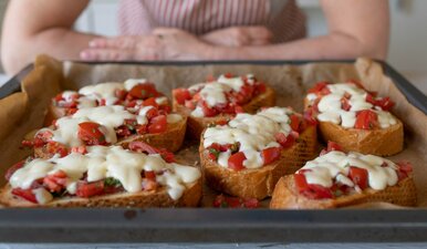 Miniatura: Leciutkie kanapeczki we włoskim stylu. To...