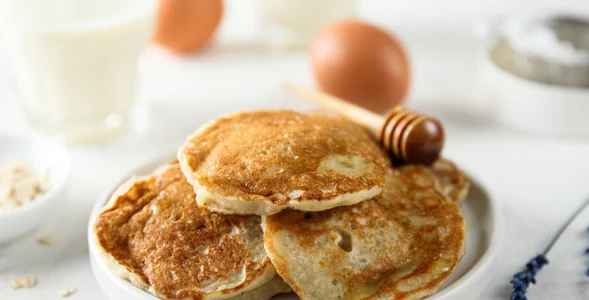 Miniatura: Dojrzałe banany i dwa jajka. Te placuszki...