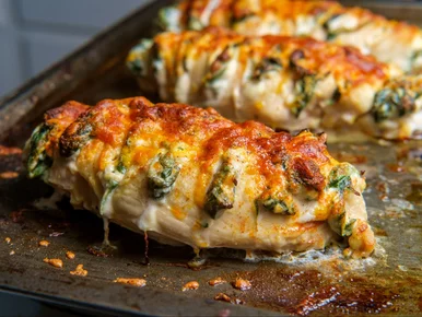 Miniatura: Nacinam filety z kurczaka i nakładam farsz